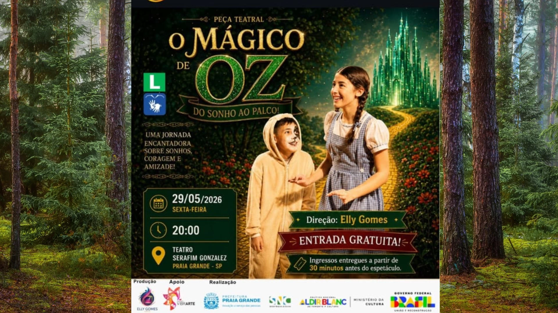 O Mágico de Oz encanta o público na PG..