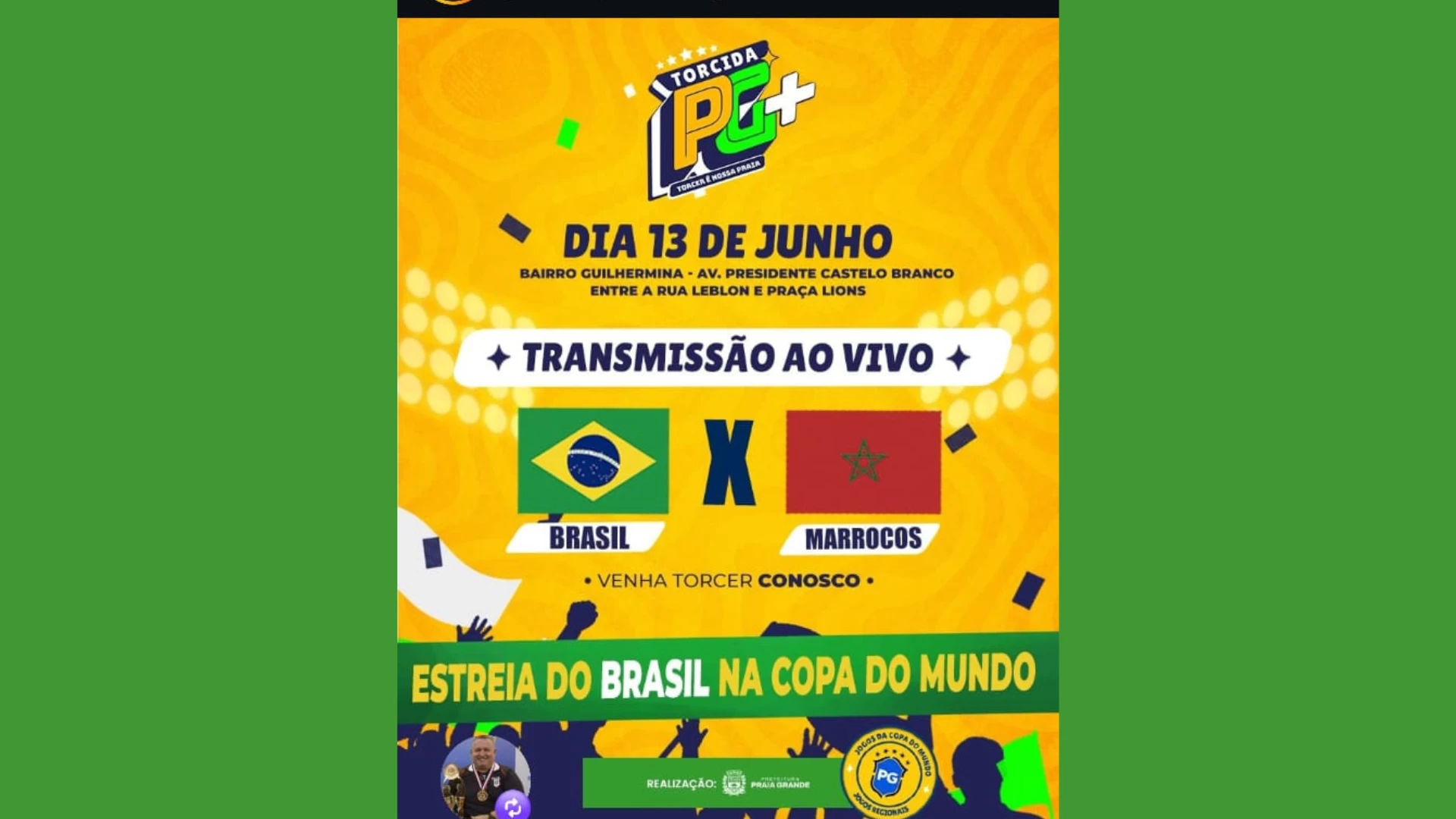PG terá arena para assistir aos jogos
